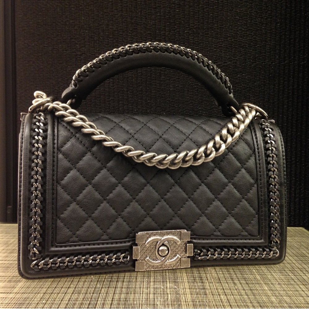 CHANEL medium chain boy bag